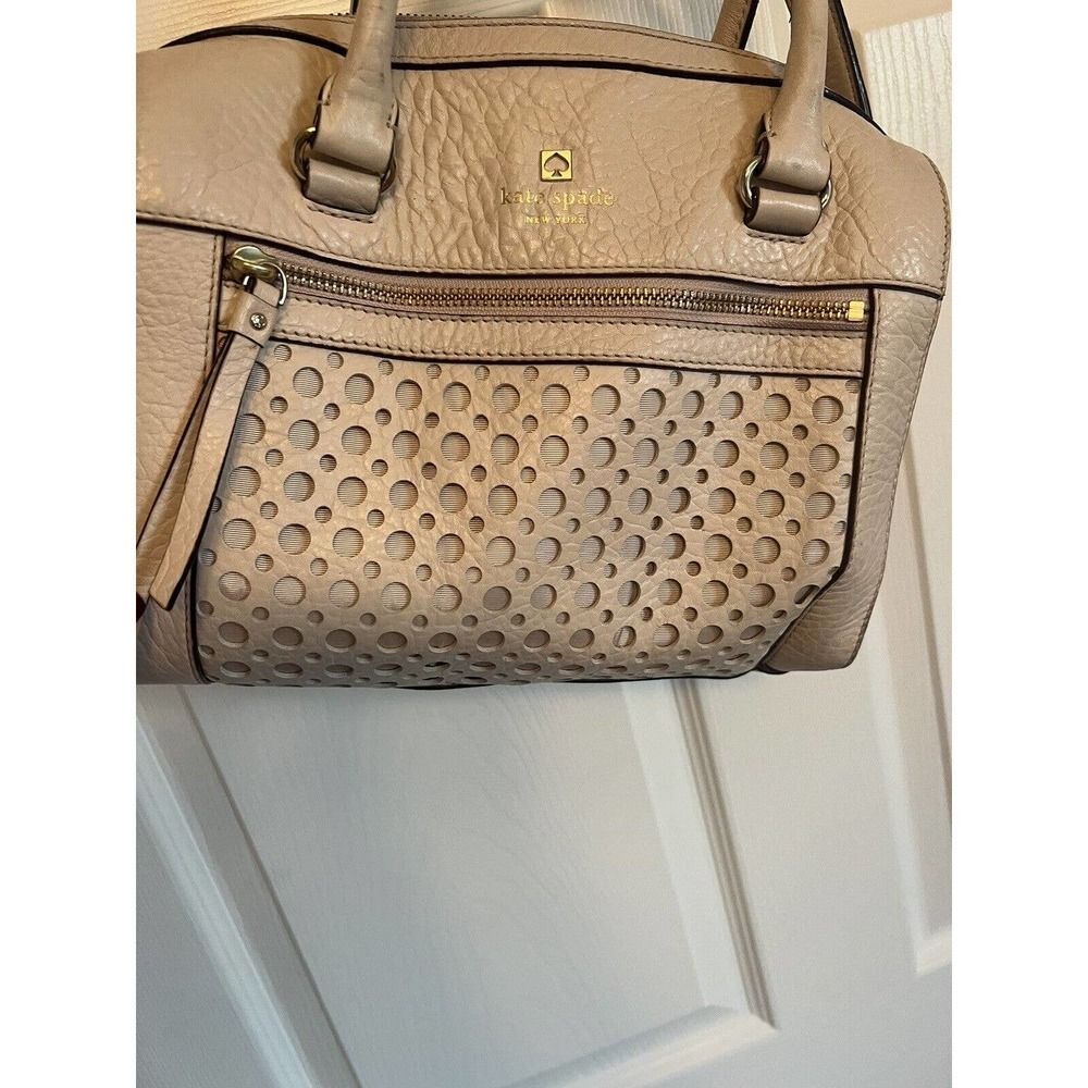 KATE SPADE Delaney Perri Lane Bubbles Leather Satchel Degas WKRU2867